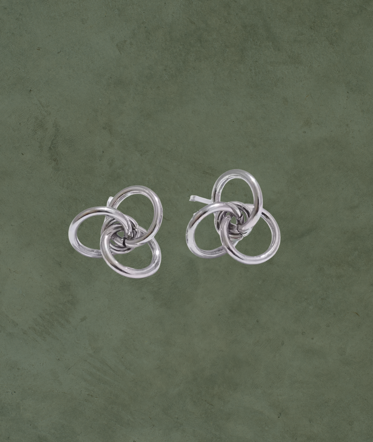 Aretes Círculos Entrelazados en Plata
