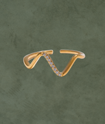 Anillo Abierto Irregular Dorado