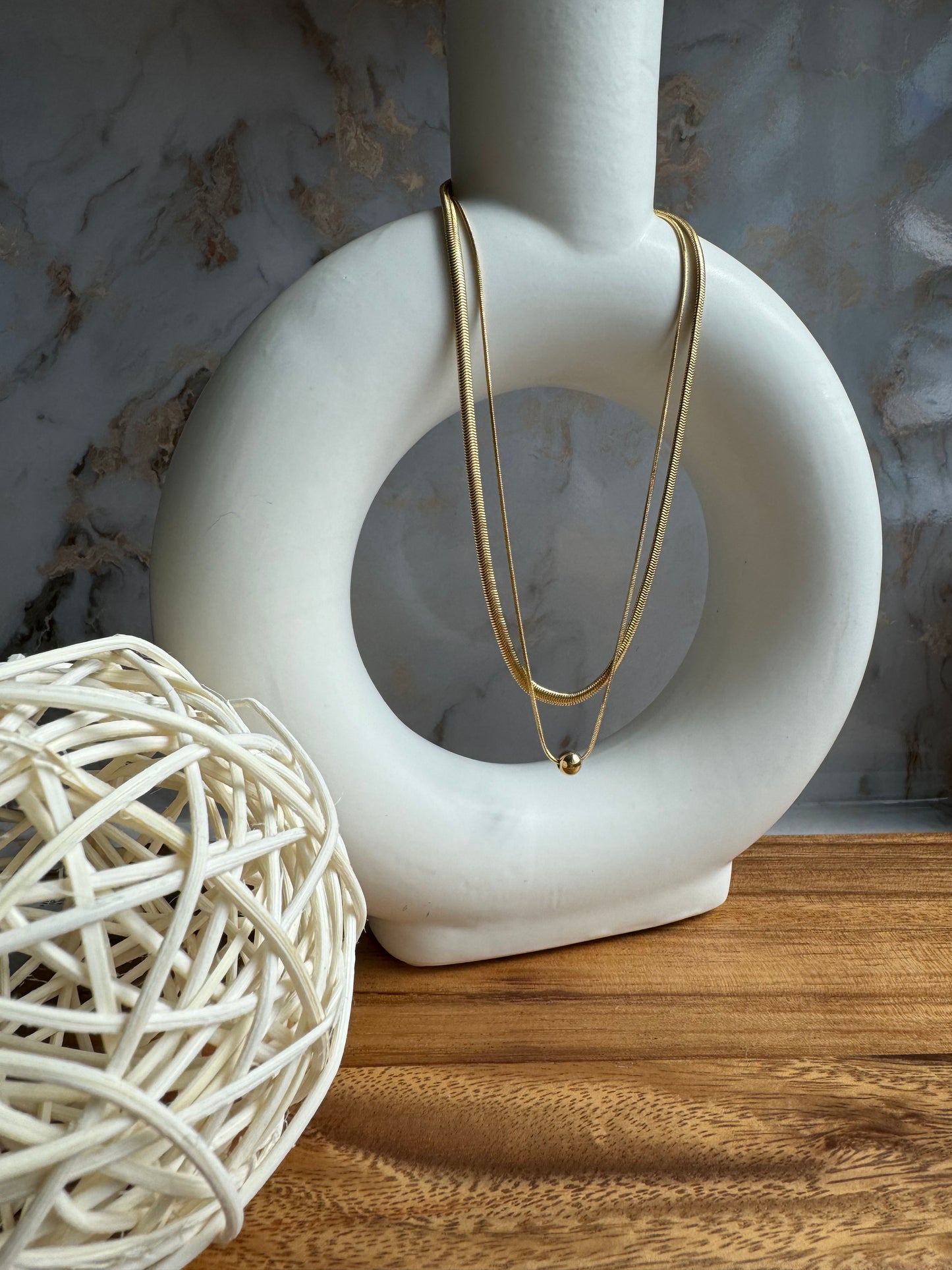 Collar Doble Capa en Acero Inoxidable – Elegancia y Resistencia al Agua