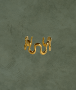 Anillo Abierto Irregular Dorado