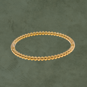 Pulsera Rígida de Esferas Dorado