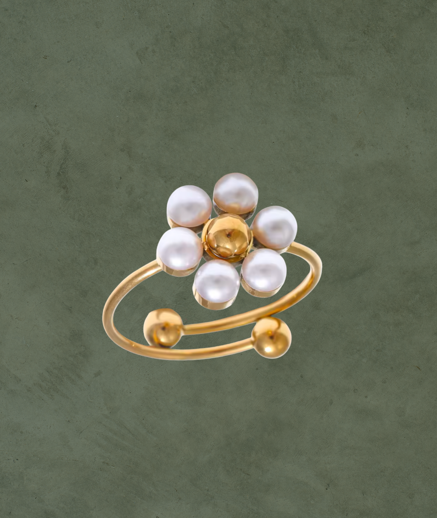 Flor de Perla en Acero Inoxidable – Delicadeza Chic para el Día a Día