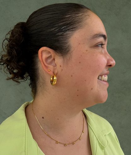Collar Cereza Chic en Acero Inoxidable con Baño de Oro 18K