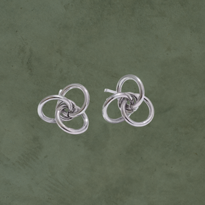 Aretes Círculos Entrelazados en Plata