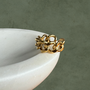 Anillo Abierto y Ajustable de Cadena