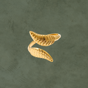 Anillo de Hojas Ajustable