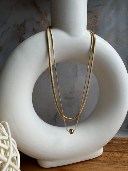 Collar Doble Capa en Acero Inoxidable – Elegancia y Resistencia al Agua