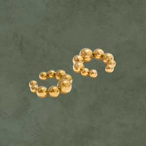 Ear Cuff Esferas Doradas
