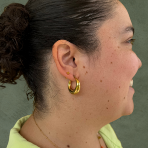 Aretes Geométricos Dorados