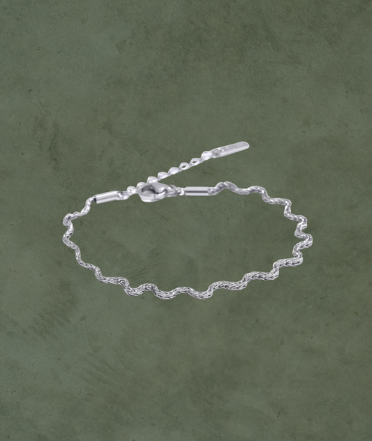 Brazalete Cadena Chic en Acero Inoxidable Plateado