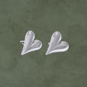 Aretes en Corazón Plata