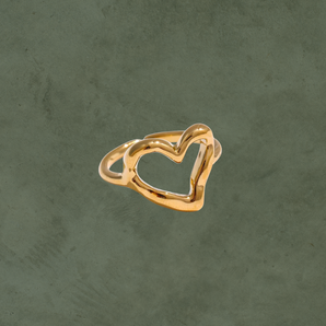 Anillo Ajustable Corazón Hueco