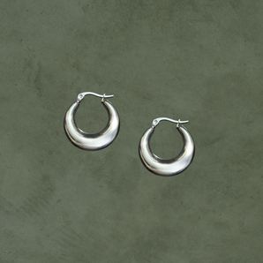 Aretes Geométricos Plateados